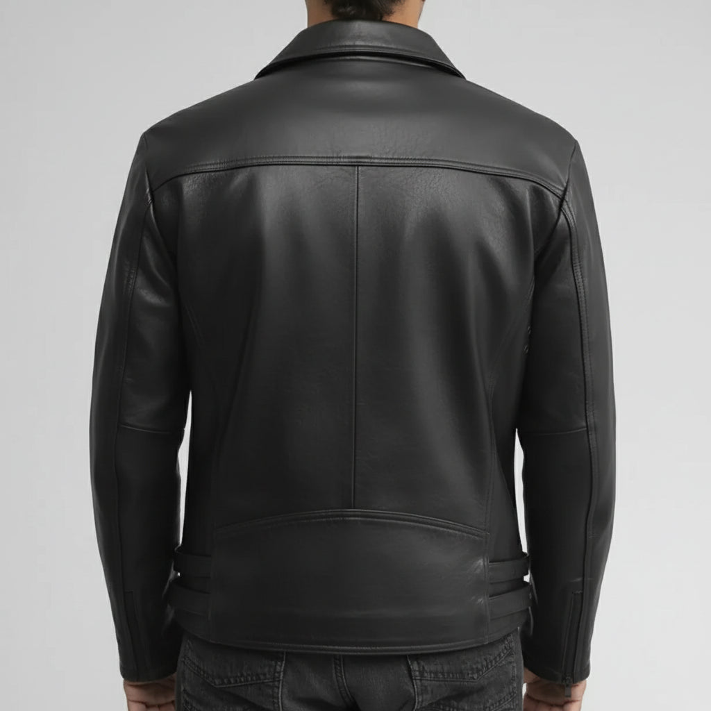 Gothic Leather Jacket for Men | Black New Zealand Leather