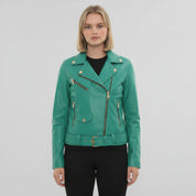 Women's Handmade Biker Leather Jacket