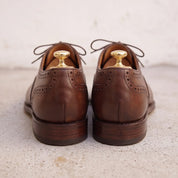 Men's Brown Cap-Toe Leather Brogues — Allsopp