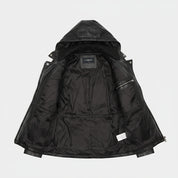 Women's Handmade Puffer Leather Jacket