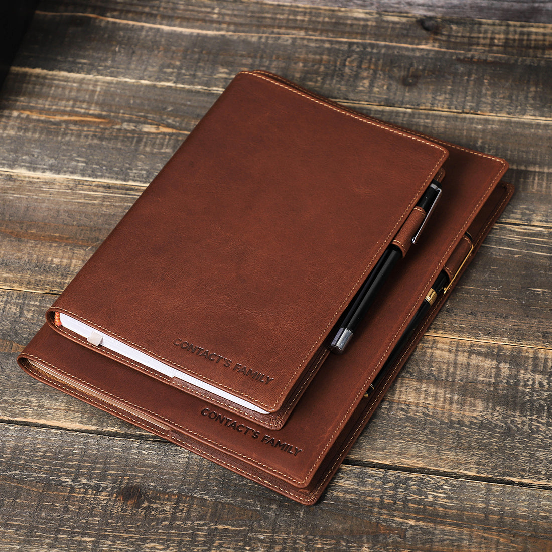 Elegant Leather Notebook cover with Pen Loop