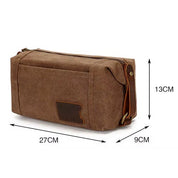 Handmade Zipper Canvas Men’s Toiletry Dopp Kit