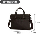 Handmade Vintage Waterproof Leather Crossbody Messenger Bag for Men