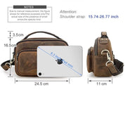 High-Quality Leather Crossbody Bag for Men- Compact Messenger for Men