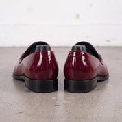 Men's Burgundy Patent Leather Monk Strap Loafers — Lofthouse