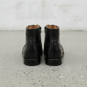 Men's Black and Tan Wingtip Leather Oxford Boots