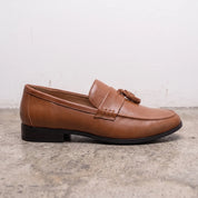 Men's Brown Apron-Toe Leather Penny Loafers — Ockham