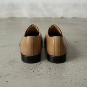 Men's Tan Plain-Toe Leather Oxfords — Cambray