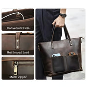 Full-Grain Leather 14.2" Laptop Bag