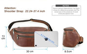 Men's Brown Leather Sling Bag — Glenham
