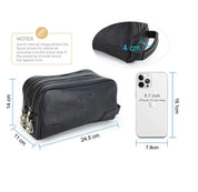 Men’s Secure Leather Clutch Bag, Anti-Theft Large Capacity Handbag