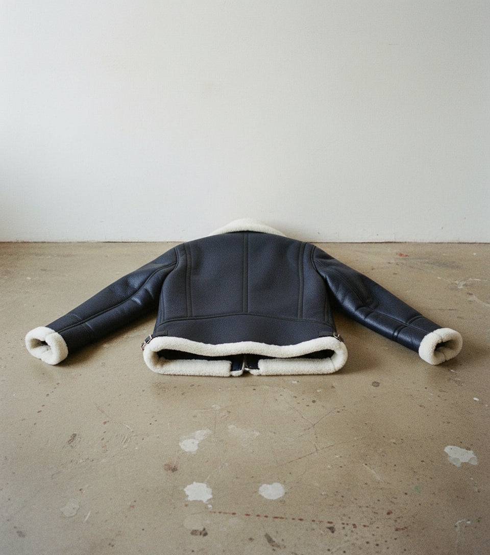 Men's Handmade Shearling Leather Jacket