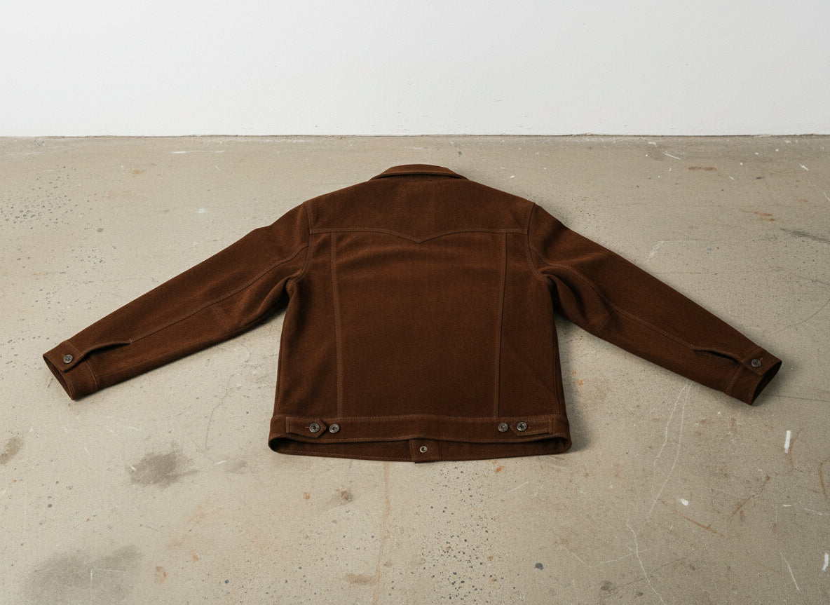 Men's Handmade Trucker Suede Jacket