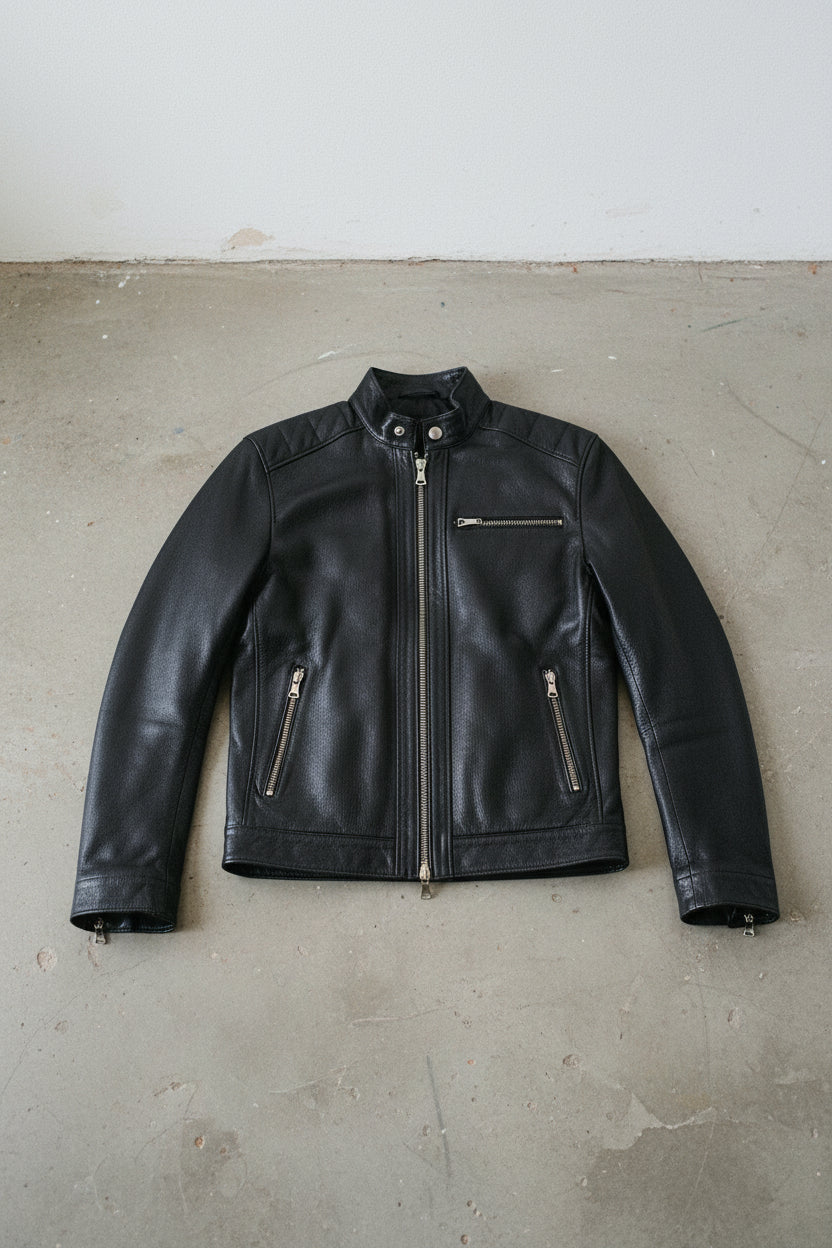 Men's Handmade Racer Leather Jacket