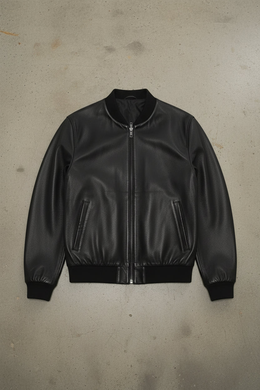 Men's Handmade Bomber Leather Jacket