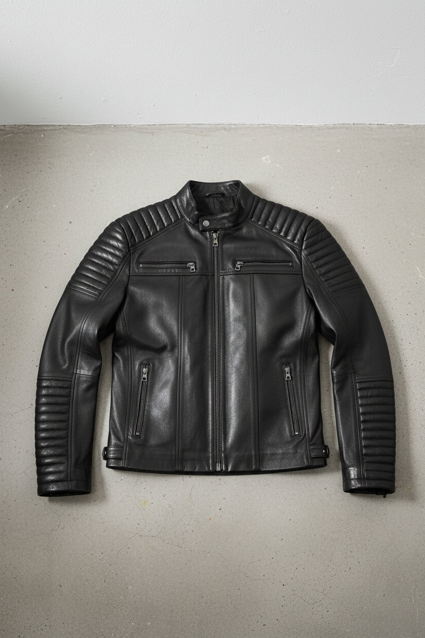 Men's Handmade Moto Leather Jacket