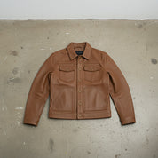 Men's Handmade Trucker Leather Jacket