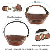 Men's Brown Leather Sling Bag — Glenham