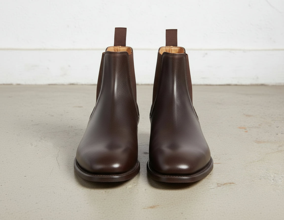 Handcrafted Brown Chelsea Ankle Boots