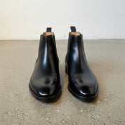 Handmade Men's Black Premium Leather Chelsea Boots