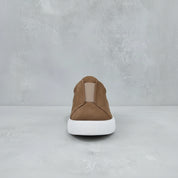 Men's Brown Suede Slip-On Sneakers