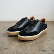 Men's Black Leather and Suede Sneakers