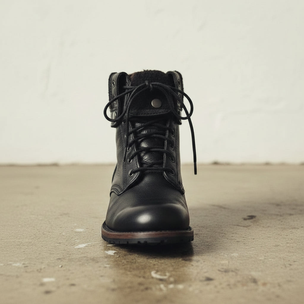 Handcrafted Men's Punk Style Combat Boots