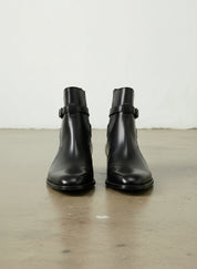 Men's Handmade Black Leather Jodhpurs Ankle Boots
