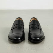Handmade Black Leather Moccasins, Men's Tuxedo Shoes