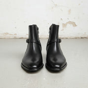 Handcrafted Men's Black Jodhpurs Ankle Boots
