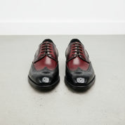 Handmade Mens Wing Tip Brogue Dress Shoes, Men Two Tone Formal Shoes