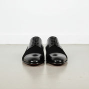 Handcrafted Black Suede and Leather Formal Men's Shoes