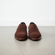 Handcrafted Men's Brown Suede Brogue Dress Shoes