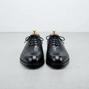 Handcrafted Men's Black Alligator Leather Oxford Shoes