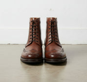 Men's High Ankle Wingtip Brogue Lace-up Dress Boots