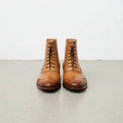 Handmade Men's Wingtip Brogue Lace Up Dress Boots