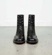 Handcrafted Men's Wingtip Leather Ankle Boots