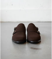 Men's Brown  Suede Double Monk Dress Shoes