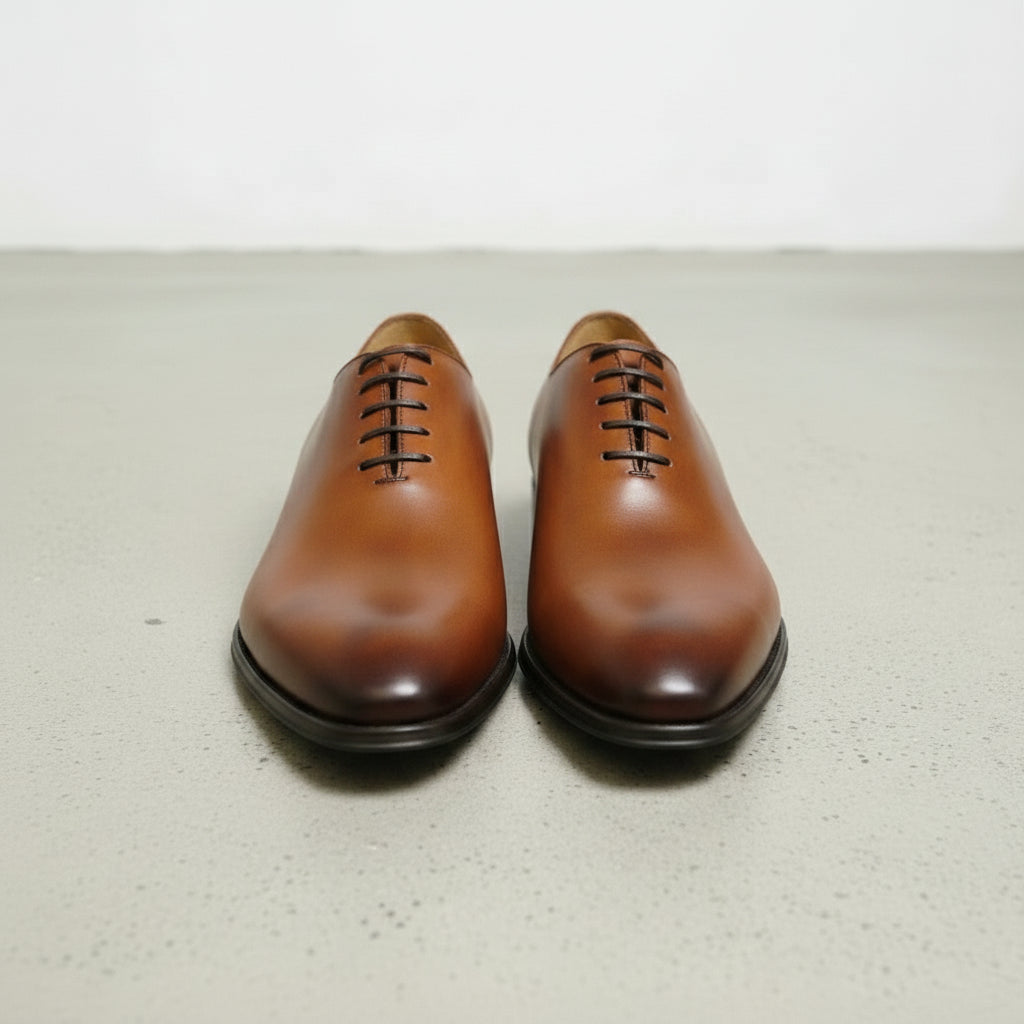 Handcrafted Men's Brown Oxford Dress Shoes