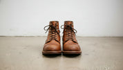 Handmade Men's Tan Brown Leather Ankle Boots