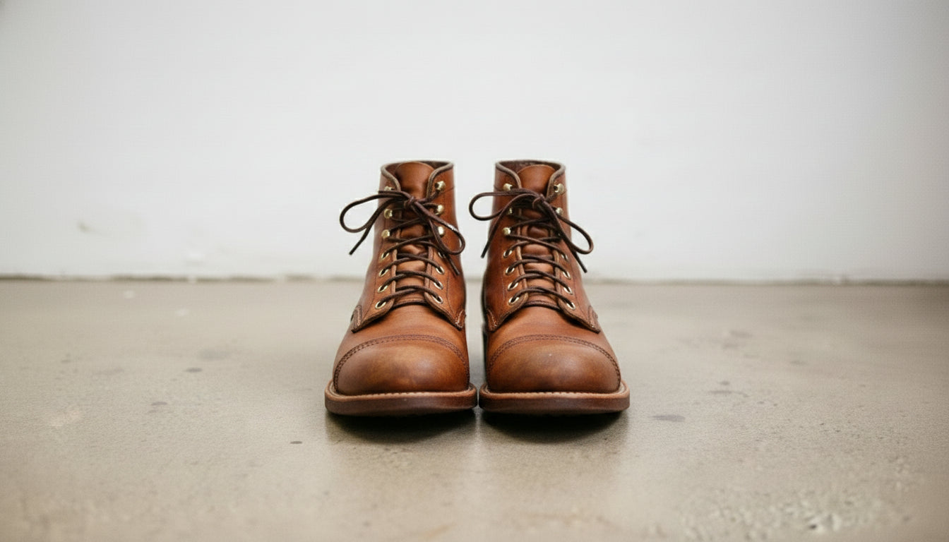 Handmade Men's Tan Brown Leather Ankle Boots