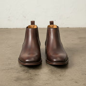 Handmade Men's Brown Leather Chelsea Ankle Boots
