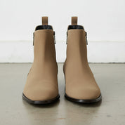 Handmade Men's Full Grain Suede Zipper High Ankle Boots
