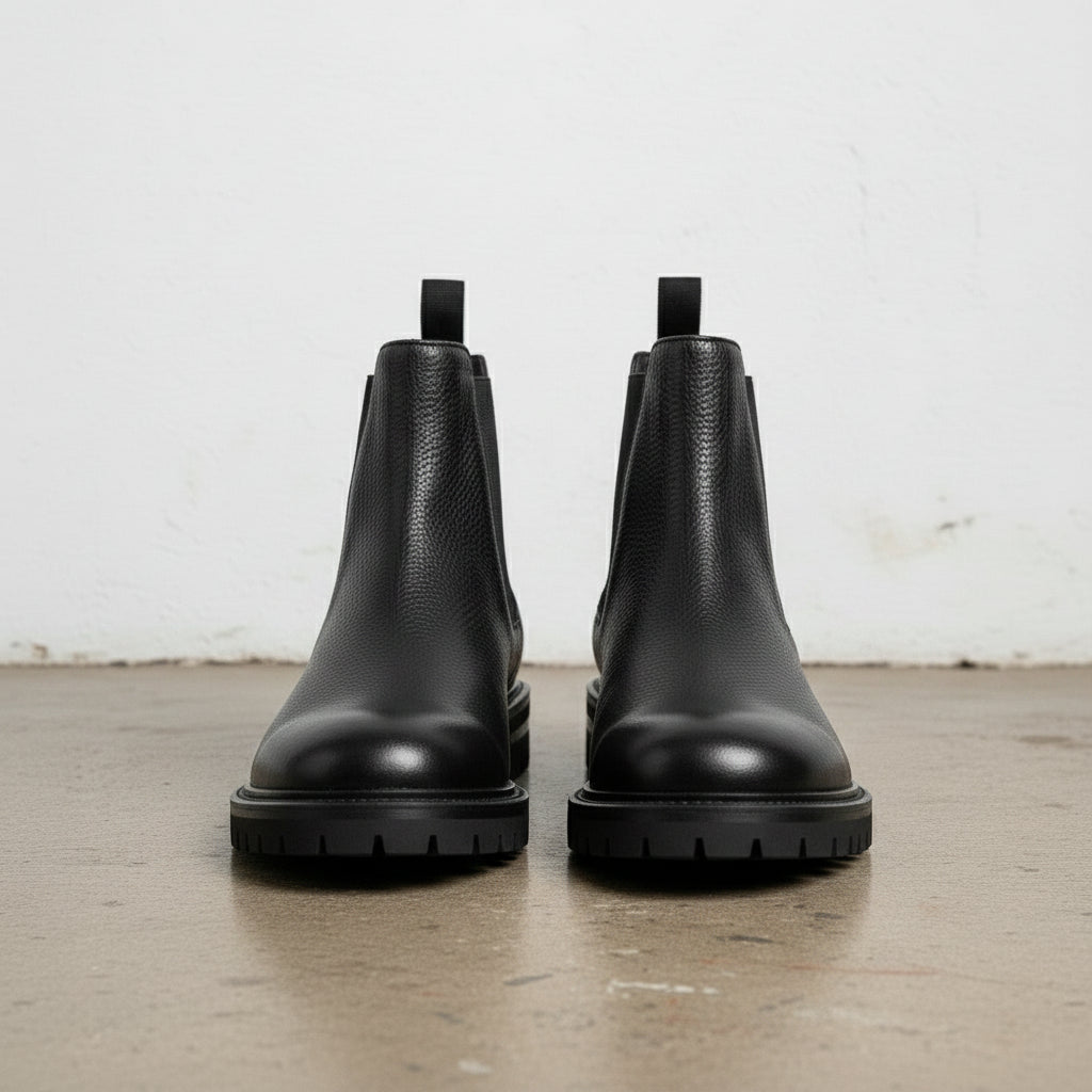 Handmade Men's Cow Premium Leather Ankle Boots