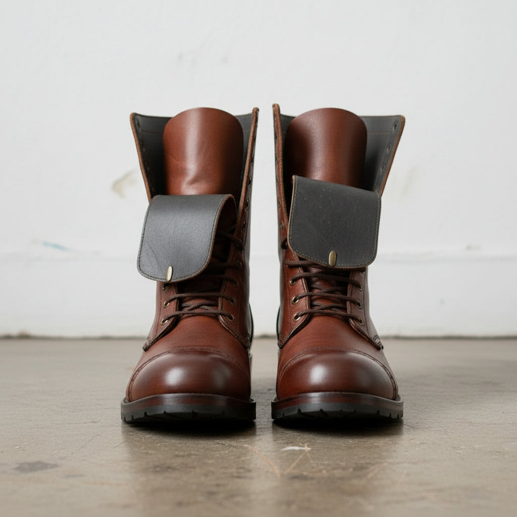 Handcrafted Men’s Cap-Toe Ankle Boots, Smart Casual Style