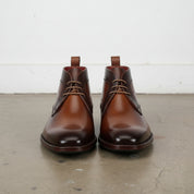 Handcrafted Men's Brown Lace-up Ankle Boots