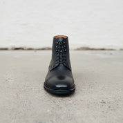 Handmade Men's Black Leather Ankle Dress Boots