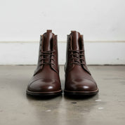 Handcrafted Men's Leather Cap-Toe Ankle Boots