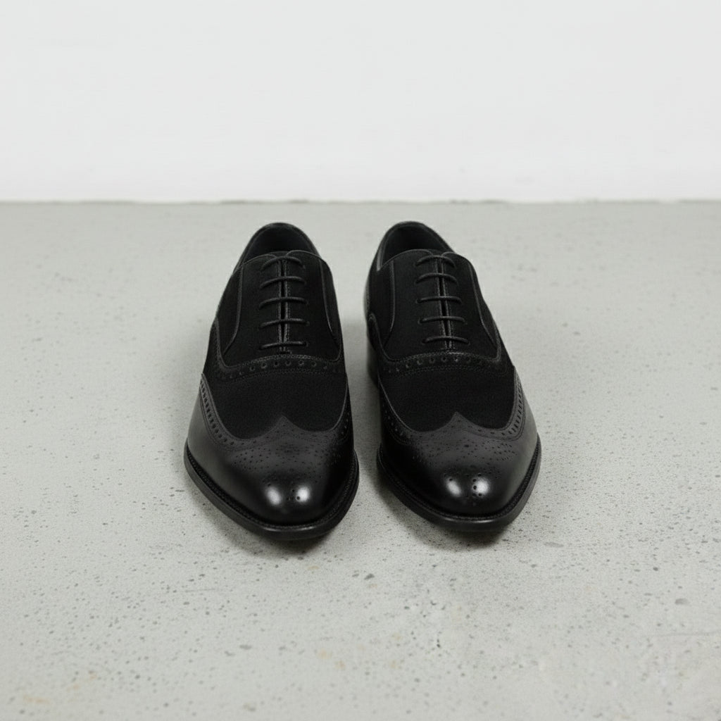 Handmade Two-tone Wingtip Dress Shoes for Men