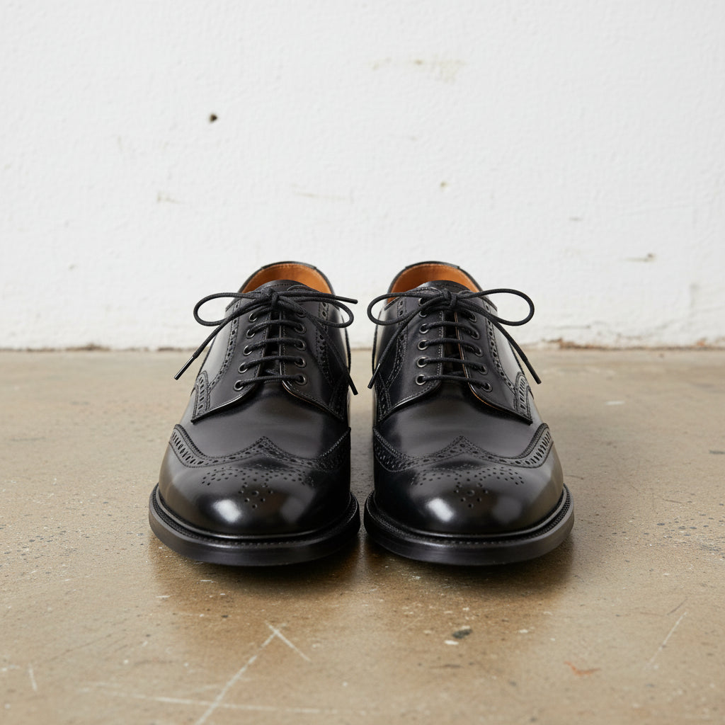 Handcrafted Men's Cow Leather Brogue Shoes